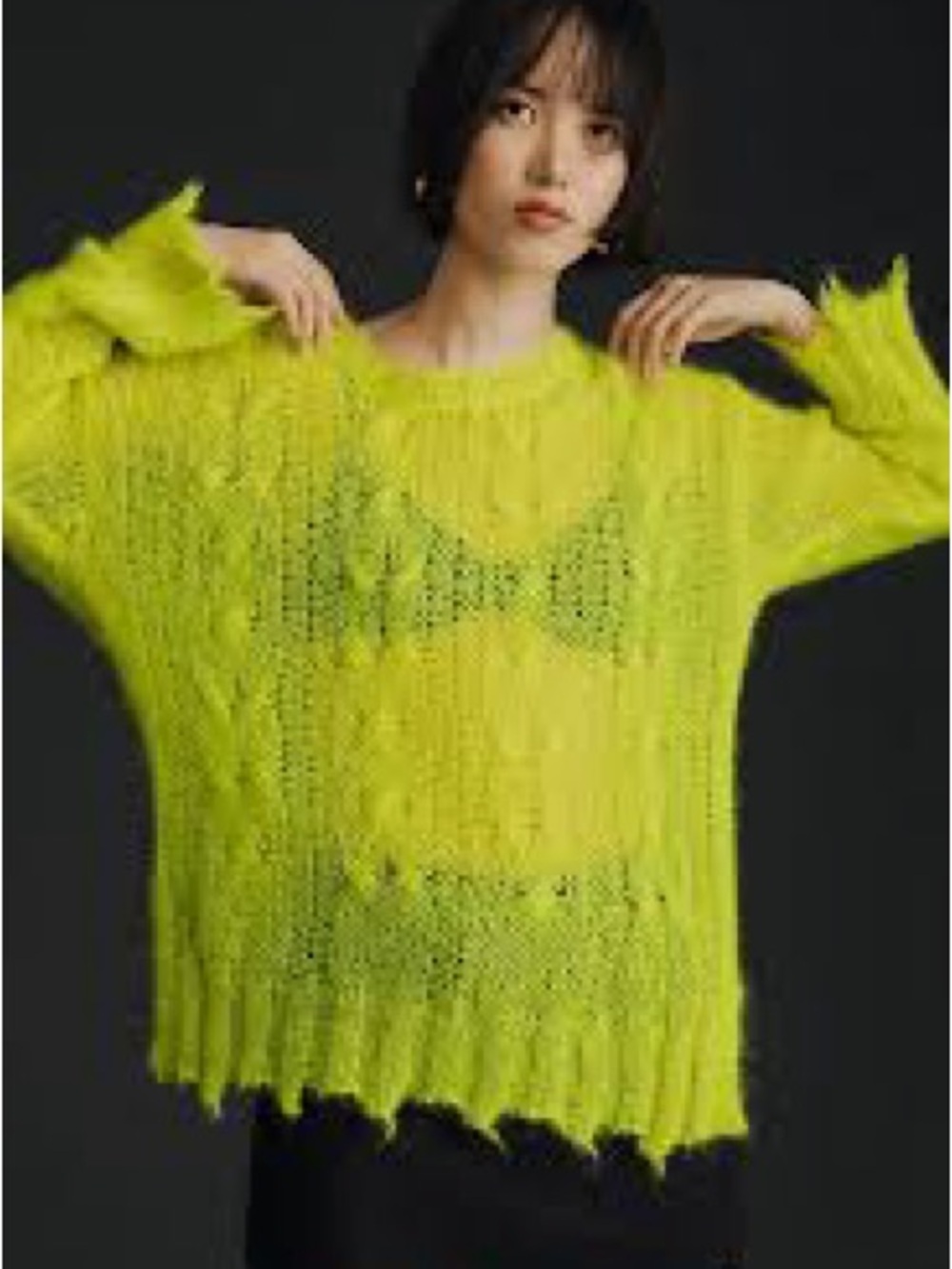 Anthropologie Posey Stitchy Distressed sweater